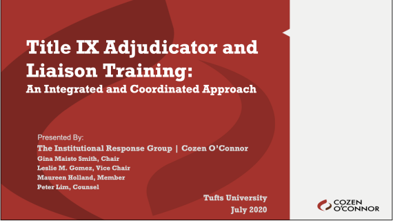 Adjudicator and Liaison training 2020